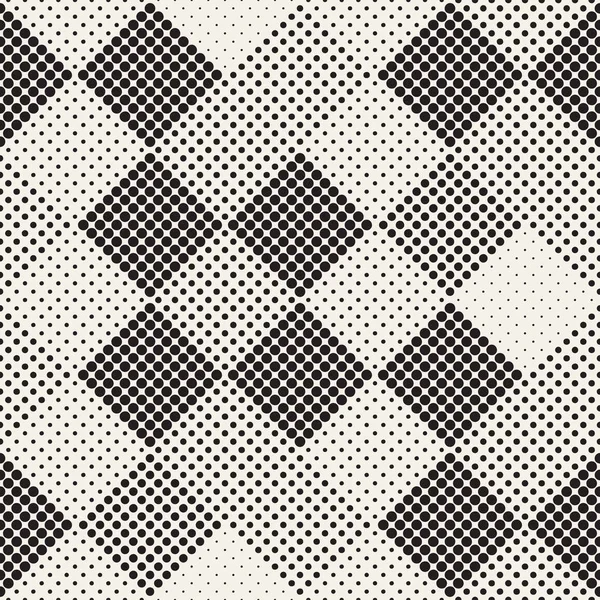 Modern Stylish Halftone Texture (em inglês). Fundo abstrato sem fim com círculos. Padrão de mosaico sem costura vetorial . — Vetor de Stock