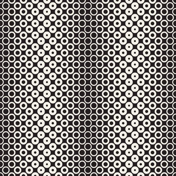 Abstrakte Schwarz-Weiß-Muster Hintergrund. nahtloser geometrischer Kreis halbton. stylische moderne Textur — Stockvektor