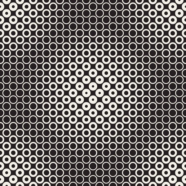 Абстрактный черно-белый фон. Бесшовный геометрический полутоновый круг. Стильная современная текстура — стоковый вектор