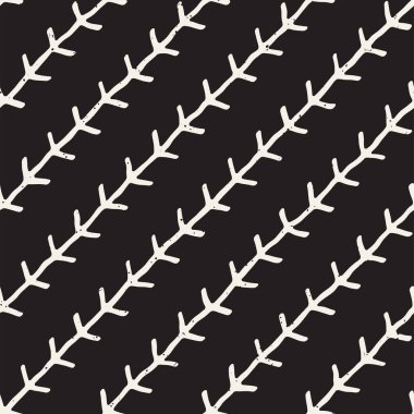 Elle çizilmiş stil seamless modeli. Soyut geometrik döşeme arka plan siyah ve beyaz. Vektör doodle hat kafes