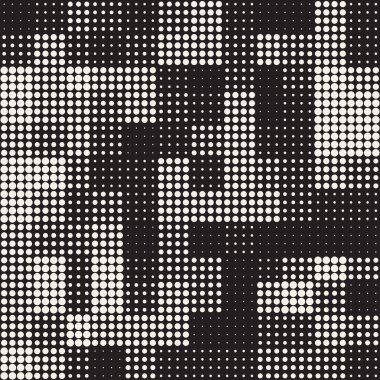 Modern şık noktalı resim doku. Rasgele daireler ile sonsuz arka plan. Vektör Dikişsiz mozaik desen.