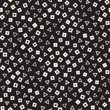 Sorunsuz ilkel karmakarışık minimalizm desenleri. Geometrik şekiller rastgele dağılmış. Arka plan tasarım