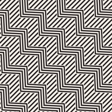 Vektör sorunsuz zikzak çizgi deseni. Şık geometrik arka plan. Yinelenen kafes arka plan