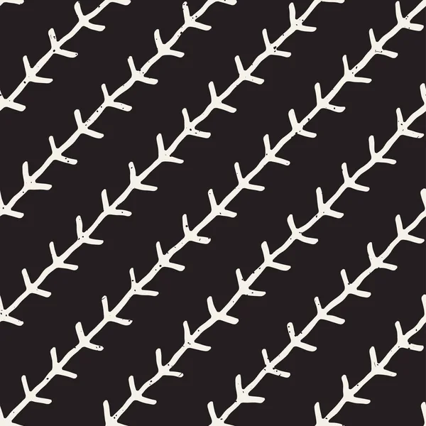 Elle çizilmiş stil seamless modeli. Soyut geometrik döşeme arka plan siyah ve beyaz. Vektör doodle hat kafes