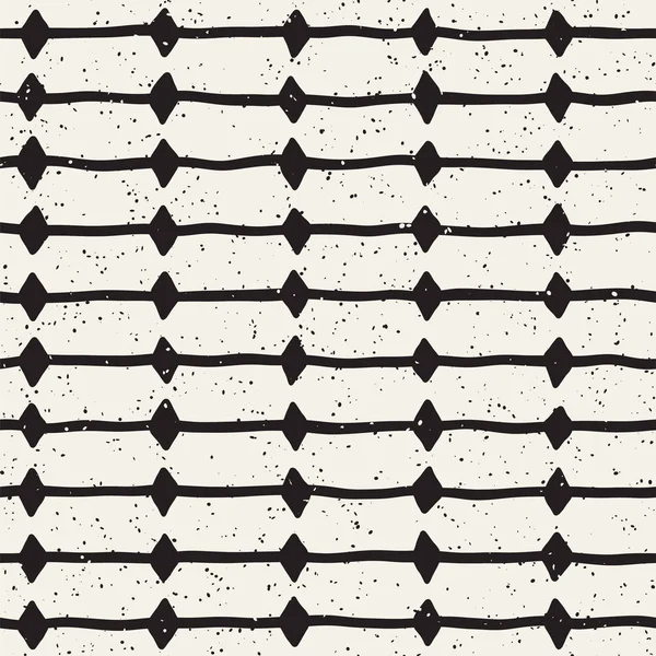El ile Seamless Modeli hatları çizilmiş. Arka plan serbest fırça darbeleriyle. Siyah ve beyaz doku. Kağıt ambalaj için süsleme.