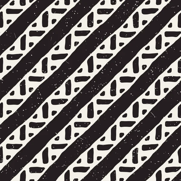 Elle çizilmiş stil etnik seamless modeli. Soyut geometrik döşeme arka plan siyah ve beyaz.