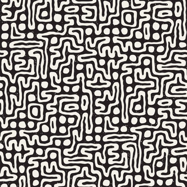 Labirent çizgileri ile Seamless modeli. Tek renkli arka plan. Vektör el çekilmiş labyrinth.
