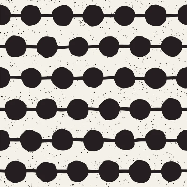 El ile Seamless Modeli hatları çizilmiş. Arka plan serbest fırça darbeleriyle. Siyah ve beyaz doku. Kağıt ambalaj için süsleme.