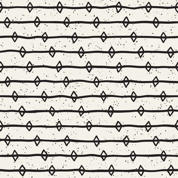 El ile Seamless Modeli hatları çizilmiş. Arka plan serbest fırça darbeleriyle. Siyah ve beyaz doku. Kağıt ambalaj için süsleme.