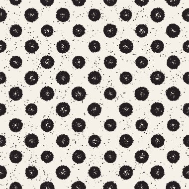 Pasaklı vektörel desen dağınık daire şekilleriyle birlikte. Sorunsuz doku arka plan yazdırma, kumaş, tekstil, ambalaj kağıdı, duvar kağıdı