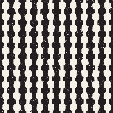 El ile Seamless Modeli hatları çizilmiş. Arka plan serbest fırça darbeleriyle. Siyah ve beyaz doku. Kağıt ambalaj için süsleme.