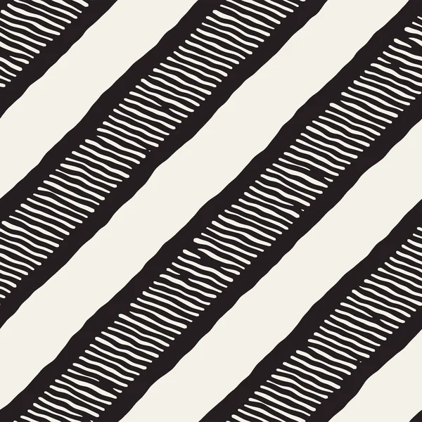 Dibujado a mano patrón sin costura estilo. Fondo de baldosas geométricas abstracto en blanco y negro. Rejilla de línea de garabato vectorial — Vector de stock