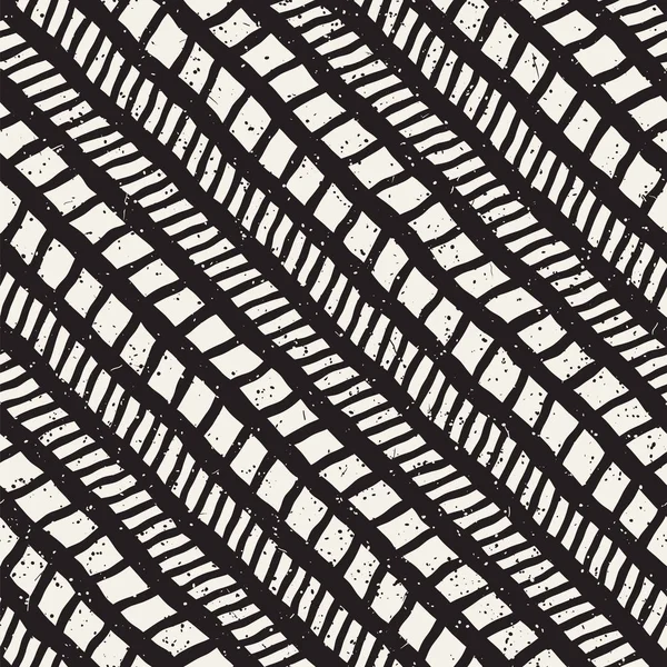 Elle çizilmiş stil seamless modeli. Soyut geometrik döşeme arka plan siyah ve beyaz. Vektör doodle hat kafes