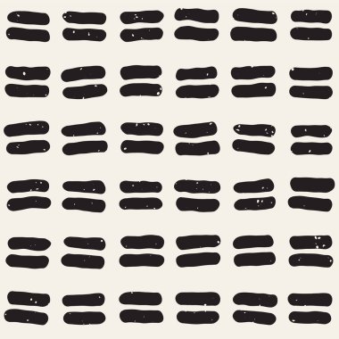 El ile Seamless Modeli hatları çizilmiş. Arka plan serbest fırça darbeleriyle. Siyah ve beyaz doku. Kağıt ambalaj için süsleme.