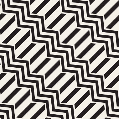 Vektör sorunsuz zikzak çizgi deseni. Şık geometrik arka plan. Yinelenen kafes arka plan