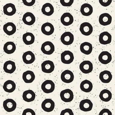 El ile Seamless Modeli hatları çizilmiş. Arka plan serbest fırça darbeleriyle. Siyah ve beyaz doku. Kağıt ambalaj için süsleme.