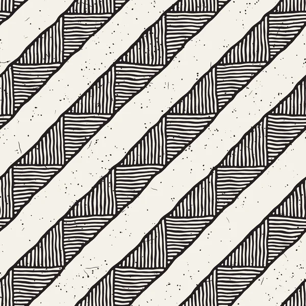 Elle çizilmiş stil etnik seamless modeli. Soyut geometrik döşeme arka plan siyah ve beyaz.