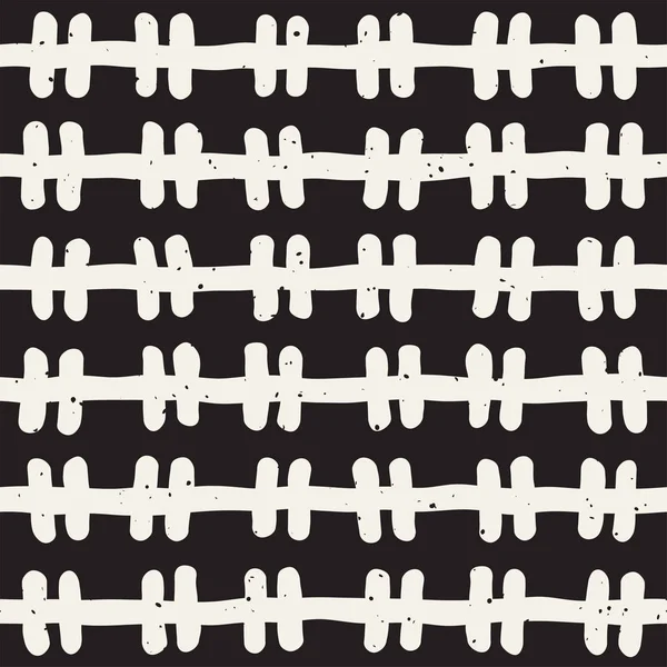 El ile Seamless Modeli hatları çizilmiş. Arka plan serbest fırça darbeleriyle. Siyah ve beyaz doku. Kağıt ambalaj için süsleme.