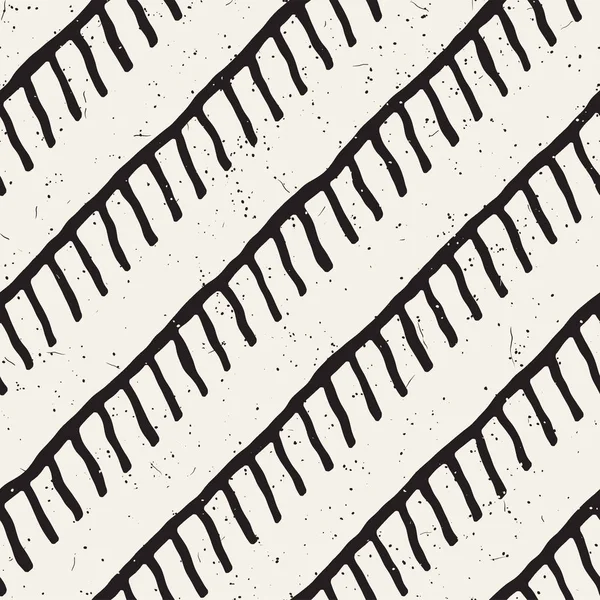 El ile Dikişsiz desen fırça darbeleriyle çizilmiş. Mürekkep doodle illüstrasyon. Geometrik tek renkli vektör desen.