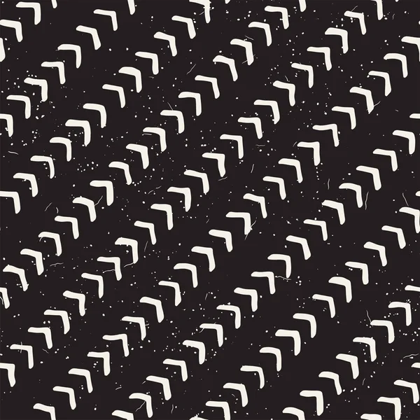 El ile Dikişsiz desen fırça darbeleriyle çizilmiş. Mürekkep doodle illüstrasyon. Geometrik tek renkli vektör desen.