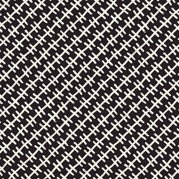手でシームレスなパターンは、線を描画します。抽象的な背景フリーハンド ブラシ ストローク。黒と白のテクスチャです。包装紙の飾り. — ストックベクタ