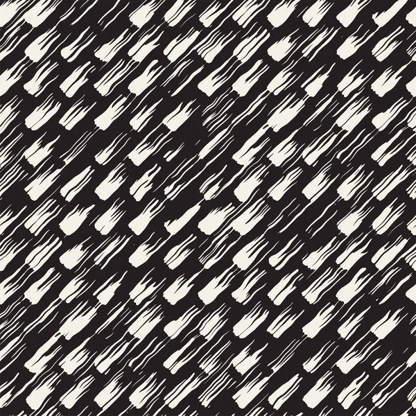 Vektör Dikişsiz desen fırça çizgileri ve vuruş. Siyah ve beyaz arka plan mürekkep elemanları ile. El doku boyalı.
