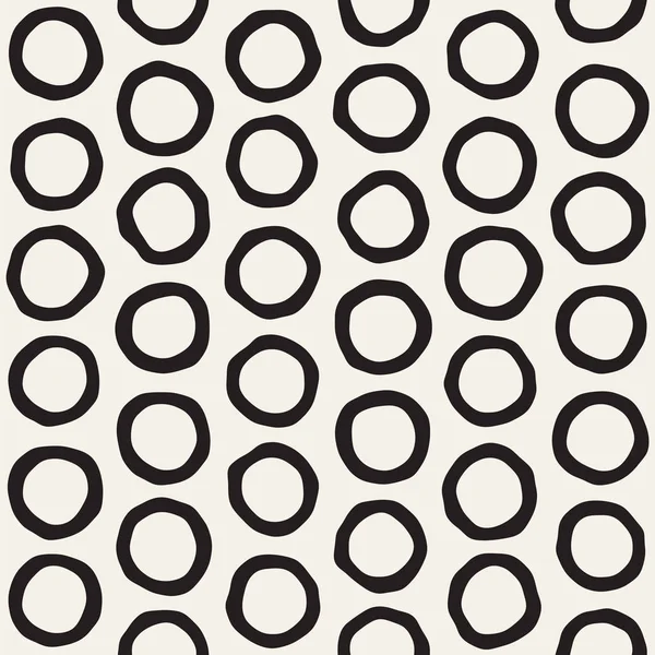 Nahtloses Muster mit handgezeichneten Linien. abstrakter Hintergrund mit freihändigen Pinselstrichen. Schwarz-weiße Textur. Ornament für Packpapier. — Stockvektor