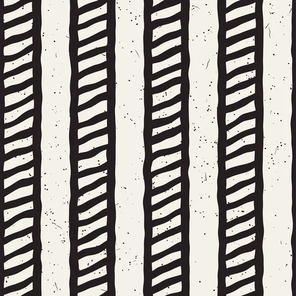 El ile Dikişsiz desen fırça darbeleriyle çizilmiş. Mürekkep doodle illüstrasyon. Geometrik tek renkli vektör desen.