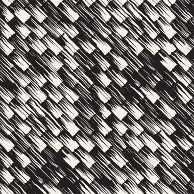 Vektör Dikişsiz desen fırça çizgileri ve vuruş. Siyah ve beyaz arka plan mürekkep elemanları ile. El doku boyalı.