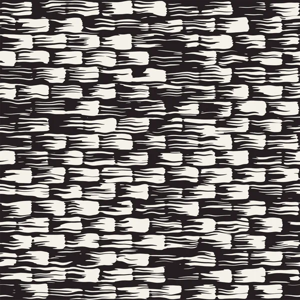 Векторний безшовний візерунок з пензлем та штрихами. Чорно-білий фон з елементами чорнила. Ручна пофарбована гранжева текстура . — стоковий вектор