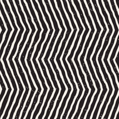 Seamless modeli el fırça darbeleri çekilmiş. Doodle grunge illüstrasyon mürekkep. Geometrik tek renkli vektör desen.