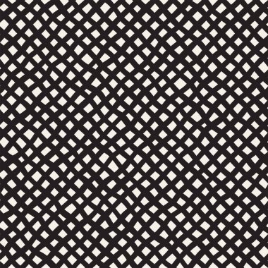 El ile Seamless Modeli dalgalar çizilmiş. Arka plan dalgalı fırça darbeleriyle. Siyah ve beyaz serbest doku hatları.