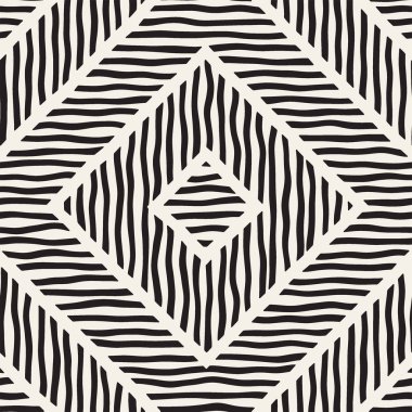 Vektör sorunsuz elle çizilmiş desen. Zigzag ve şerit kaba hatları. Aşiret tasarım arka plan. Etnik doodle doku.