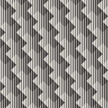 Vektör sorunsuz siyah ve beyaz çizgiler desen arka plan. Süsleme fayans geometrik şekiller çapraz.