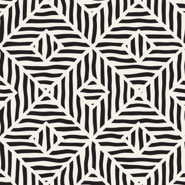 Vektör sorunsuz elle çizilmiş desen. Zigzag ve şerit kaba hatları. Aşiret tasarım arka plan. Etnik doodle doku.