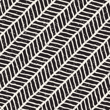El ile Dikişsiz desen fırça darbeleriyle çizilmiş. Doodle grunge illüstrasyon mürekkep. Geometrik vektör desen.