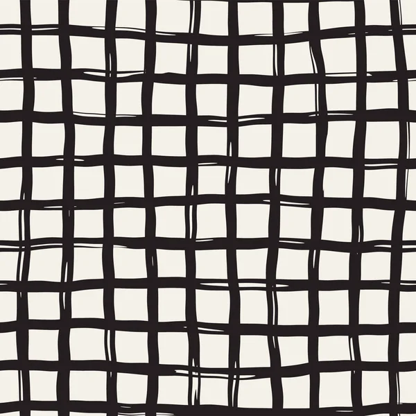 Elle çizilmiş seamless modeli. Mürekkep doodle grunge kılavuz allover desenle. Serbest çizim tartan ile grafik arka plan.