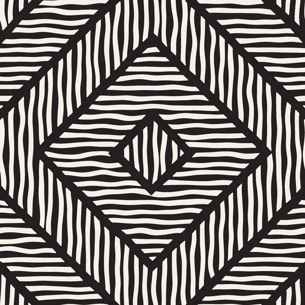 Vektör sorunsuz elle çizilmiş desen. Zigzag ve şerit kaba hatları. Aşiret tasarım arka plan. Etnik doodle doku.