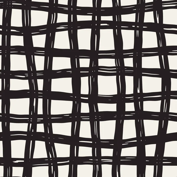 Elle çizilmiş seamless modeli. Mürekkep doodle grunge kılavuz allover desenle. Serbest çizim tartan ile grafik arka plan.