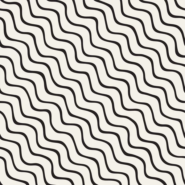 El ile Seamless Modeli dalgalar çizilmiş. Arka plan dalgalı fırça darbeleriyle. Siyah ve beyaz serbest doku hatları.