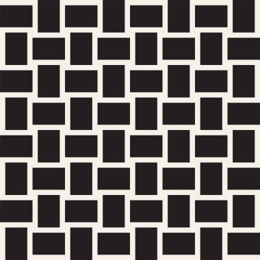 Vektör kesintisiz geometrik desen çapraz tarama. Grafik veya arka plan geçti. Damalı motif. Crosshatched hatlarının kesintisiz siyah beyaz doku. Kafes basit kumaş baskı.