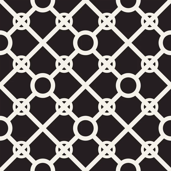 Soyut geometrik çizgiler kafes desen. Sorunsuz vektör arka plan. Siyah ve beyaz basit Yinelenen doku.