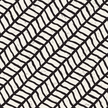 Seamless modeli el fırça darbeleri çekilmiş. Doodle grunge illüstrasyon mürekkep. Geometrik tek renkli vektör desen.