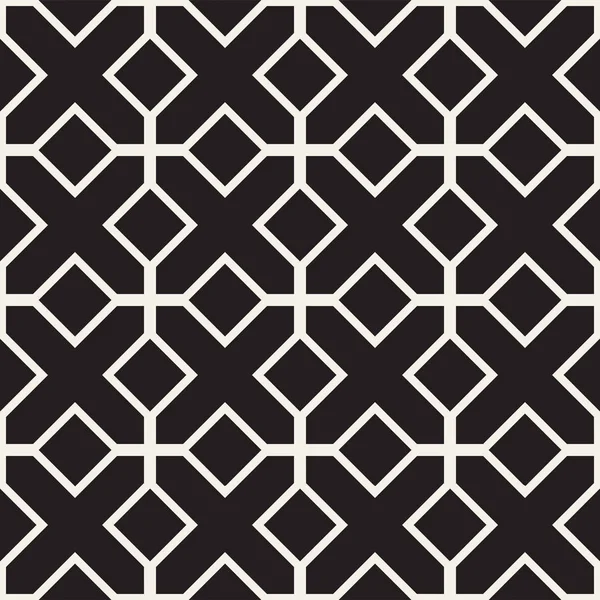 Soyut geometrik çizgiler kafes desen. Sorunsuz vektör arka plan. Siyah ve beyaz basit Yinelenen doku.