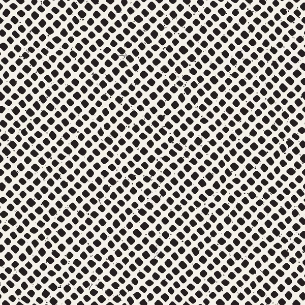 Hand drawn style seamless pattern. Abstract geometric tiling background in black and white. Vector doodle line lattice — Stock Vector