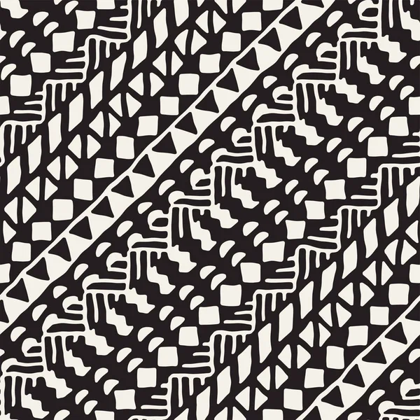 Elle çizilmiş Dikişsiz desen çizdi. Vektör aşiret tasarım arka plan. Etnik motif. Geometrik etnik Şerit çizgileri resimde. Parmak izi, tekstil, duvar kağıdı, kağıt ambalaj.
