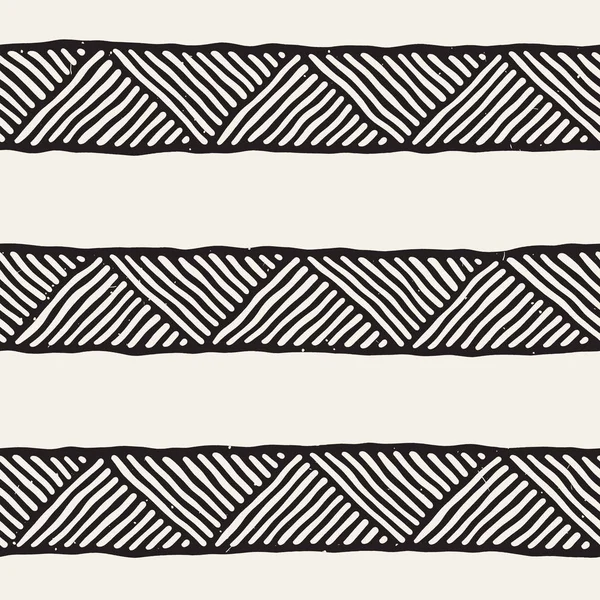 Elle çizilmiş stil etnik seamless modeli. Soyut geometrik döşeme arka plan siyah ve beyaz.