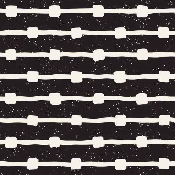 El ile Seamless Modeli hatları çizilmiş. Arka plan serbest fırça darbeleriyle. Siyah ve beyaz doku. Kağıt ambalaj için süsleme.