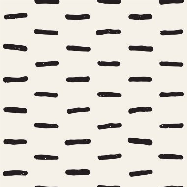 El ile Seamless Modeli hatları çizilmiş. Arka plan serbest fırça darbeleriyle. Siyah ve beyaz doku. Kağıt ambalaj için süsleme.