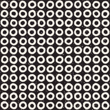 El ile Seamless Modeli hatları çizilmiş. Arka plan serbest fırça darbeleriyle. Siyah ve beyaz doku. Kağıt ambalaj için süsleme.